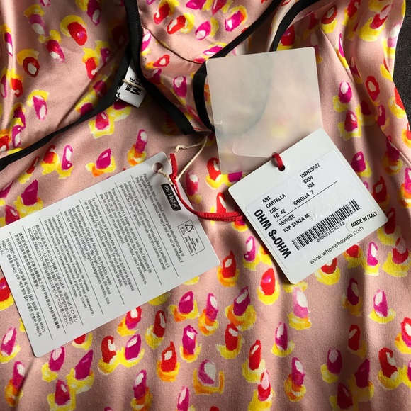 WHO’S WHO Silk blend sleeveless HI N LO blouse M - Picture 4 of 4